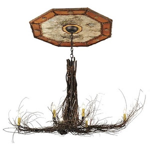 Twigs - 6 Light Chandelier-42.5 Inches Tall and 36 Inches Wide - 1349128
