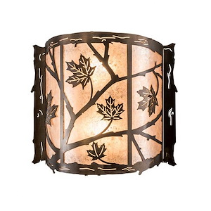Maple Leaf - 2 Light Wall Sconce-14 Inches Tall and 15 Inches Wide - 1349139