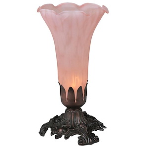 Pink Pond Lily - 8 Inch 1 Light Accent Lamp