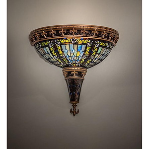 18 Inch W Fleur-De-Lis Wall Sconce - 242565