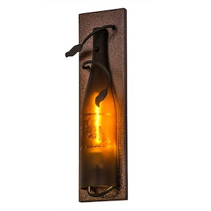 Tuscan Vineyard - 1 Light Wine Bottle Wall Sconce-15 Inches Tall and 4.5 Inches Wide - 1349231