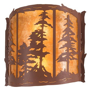 Tall Pines - 2 Light Wall Sconce-14.5 Inches Tall and 15.5 Inches Wide - 1349235