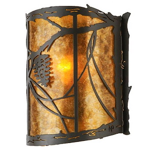 Whispering Pines - 1 Light Wall Sconce-9.75 Inches Tall and 9 Inches Wide - 1349323