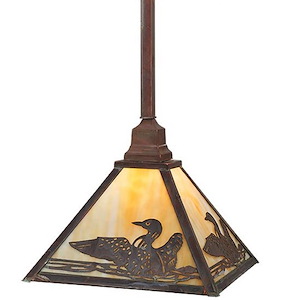 Loon - 1 Light Square Pendant-55 Inches Tall and 17 Inches Wide - 1349370