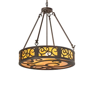 Dean - 3 Light Inverted Pendant-35 Inches Tall and 24 Inches Wide - 1349487