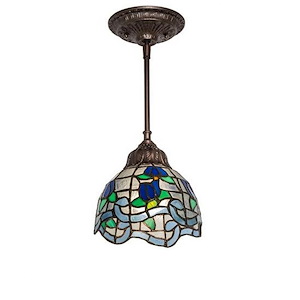 Roseborder - 1 Light Mini Pendant-15 Inches Tall and 7 Inches Wide - 1098828