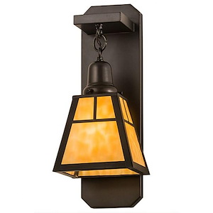 T Mission - 1 Light Hanging Wall Sconce-16 Inches Tall and 6 Inches Wide - 1349701