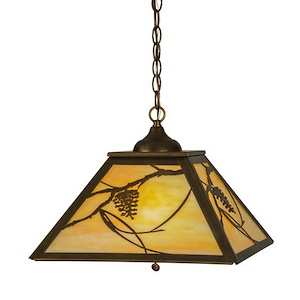 Whispering Pines - 2 Light Square Pendant-15 Inches Tall and 22 Inches Wide - 1349842