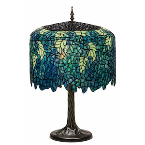 28 Inch High Tiffany Wisteria Table Lamp