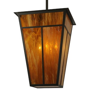 T Mission - 6 Light Square Hanging Lantern Pendant-96.5 Inches Tall and 51 Inches Wide - 1349902