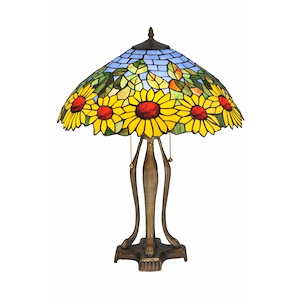 24 Inch H Wild Sunflower Table Lamp