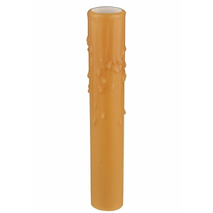 1 Inch W X 6 Inch H Beeswax Honey Amber Flat Top Candle Cover - 824415