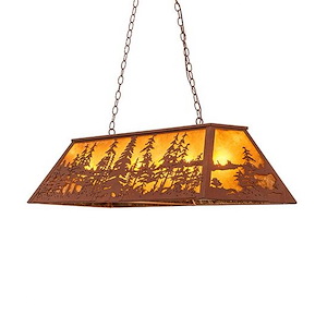 Tall Pines - 6 Light Oblong Pendant-22 Inches Tall and 17 Inches Wide - 1350300