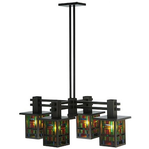 Hausman Mission - 4 Light Oblong Chandelier -41.5 Inches Tall and 24 Inches Wide - 1350305