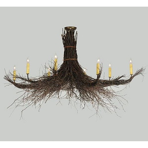 Twigs - 8 Light Flush Mount-33 Inches Tall and 48 Inches Wide - 1350323