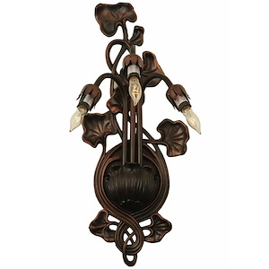 Pond Lily - 7 Inch Three Light Wall Sconce Hardware - 828828