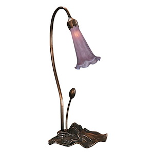 Cranberry Pond Lily - 1 Light Accent Lamp - 74723