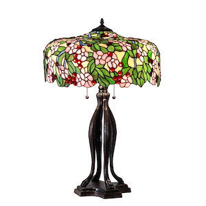 30 Inch High Tiffany Cherry Blossom Table Lamp