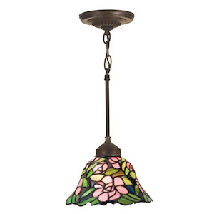 Begonia - 1 Light Mini Pendant-17 Inches Tall and 8 Inches Wide
