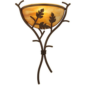 Oak Branch - 1 Light Wall Sconce-22.5 Inches Tall and 15.25 Inches Wide - 1350641