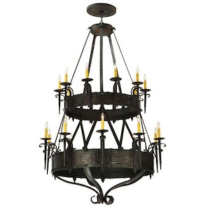 Costello - 20 Light 2-Tier Chandelier-70 Inches Tall and 45 Inches Wide - 1350697