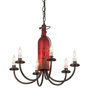 Tuscan Vineyard - 6 Light Chandelier-19 Inches Tall and 18 Inches Wide - 1350798
