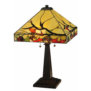 25 Inch H Woodland Berries Table Lamp