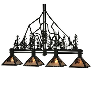 Tall Pines - 4 Light Island Pendant-126 Inches Tall and 11.5 Inches Wide - 1350894