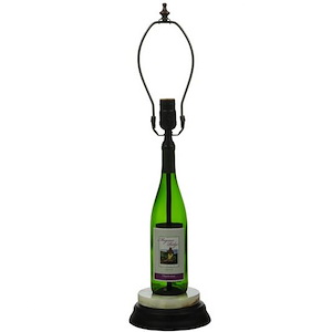 Personalized - 1 Light Wine Bottle Table Lamp Base-25.5 Inches Tall and 3 Inches Wide - 1350958