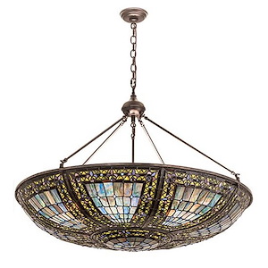 Fleur-de-lis - 6 Light Inverted Pendant-33 Inches Tall and 40 Inches Wide - 1350984