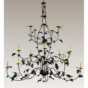 Oak Leaf - 15 Light Chandelier-73 Inches Tall and 72 Inches Wide - 1350986