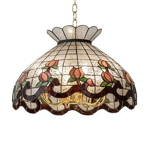 Roseborder - 9 Light Pendant-52 Inches Tall and 20 Inches Wide