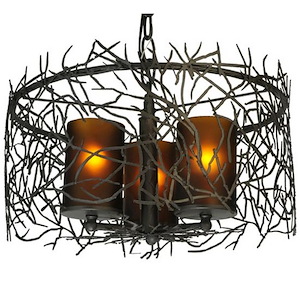 Twigs - 3 Light Pendant-12 Inches Tall and 14 Inches Wide - 1351085