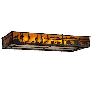 Wildlife at Dusk - 12 Light Flush Mount-11 Inches Tall and 35 Inches Wide - 1351133