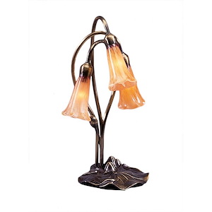 Amber Pond Lily - 3 Light Accent Lamp