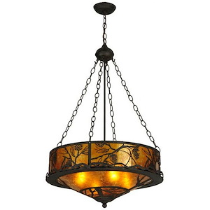 Whispering Pines - 4 Light Inverted Pendant-40 Inches Tall and 24 Inches Wide - 1351148