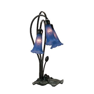Blue Pond Lily - 3 Light Accent Lamp - 74752