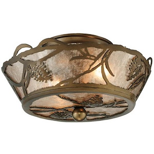 Whispering Pines - 2 Light Flush Mount-5 Inches Tall and 10 Inches Wide - 1351253