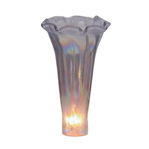 Purple Iridescent Pond Lily - 3 Inch x 5 Inch Glass Shade
