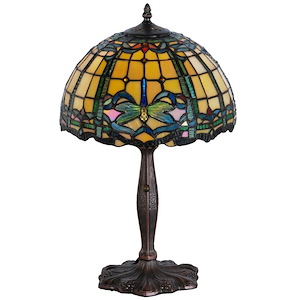 19 Inch H Dragonfly Trellis Accent Lamp