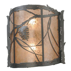 Whispering Pines - 2 Light Wall Sconce-14.5 Inches Tall and 15 Inches Wide - 1351317
