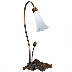 White Pond Lily - 16 Inch 1 Light Accent Lamp - 74767