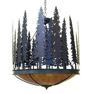 Tall Pines - 5 Light Inverted Pendant-37 Inches Tall and 30 Inches Wide - 1351450