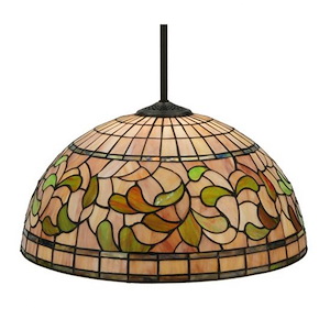 Tiffany Turning Leaf - 1 Light Pendant-64 Inches Tall and 20 Inches Wide - 1351456