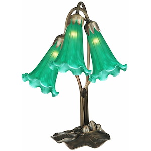 Green Pond Lily - 3 Light Accent Lamp