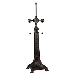 Decorative Mission - 2 Light Table Base-26.5 Inches Tall and 10 Inches Wide