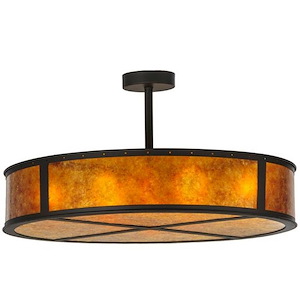 Smythe Craftsman - 8 Light Semi-Flush Mount-24 Inches Tall and 44 Inches Wide - 1351604