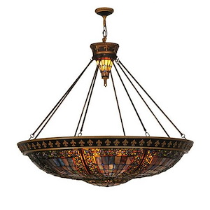 Fleur-de-lis - 8 Light Inverted Pendant-44 Inches Tall and 45 Inches Wide - 1351734