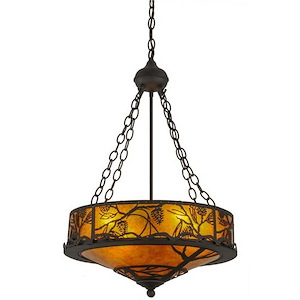 Whispering Pines - 4 Light Inverted Pendant-32 Inches Tall and 20 Inches Wide - 1351741