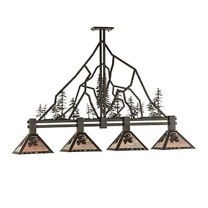 Tall Pines - 4 Light Island Pendant-41.75 Inches Tall and 11.5 Inches Wide - 1351778
